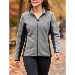 Andrew Marc Herringbone Jacket Fleece Lined Zip XXL / 2X